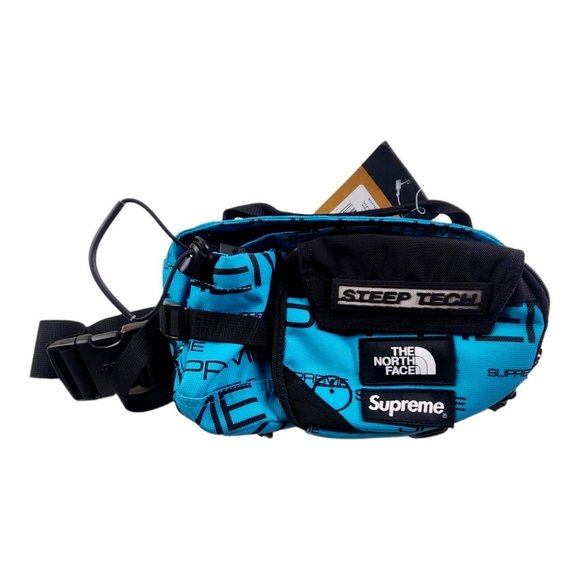 Supreme x The North Face Handbags - Supreme x Northface Steep Tech Black & Teal Waistbag/Fannypack Brand New W/tags